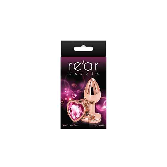 Анальная пробка NS Novelties Rear Assets - Rose Gold Heart - Small - Pink Sex Aura Киев