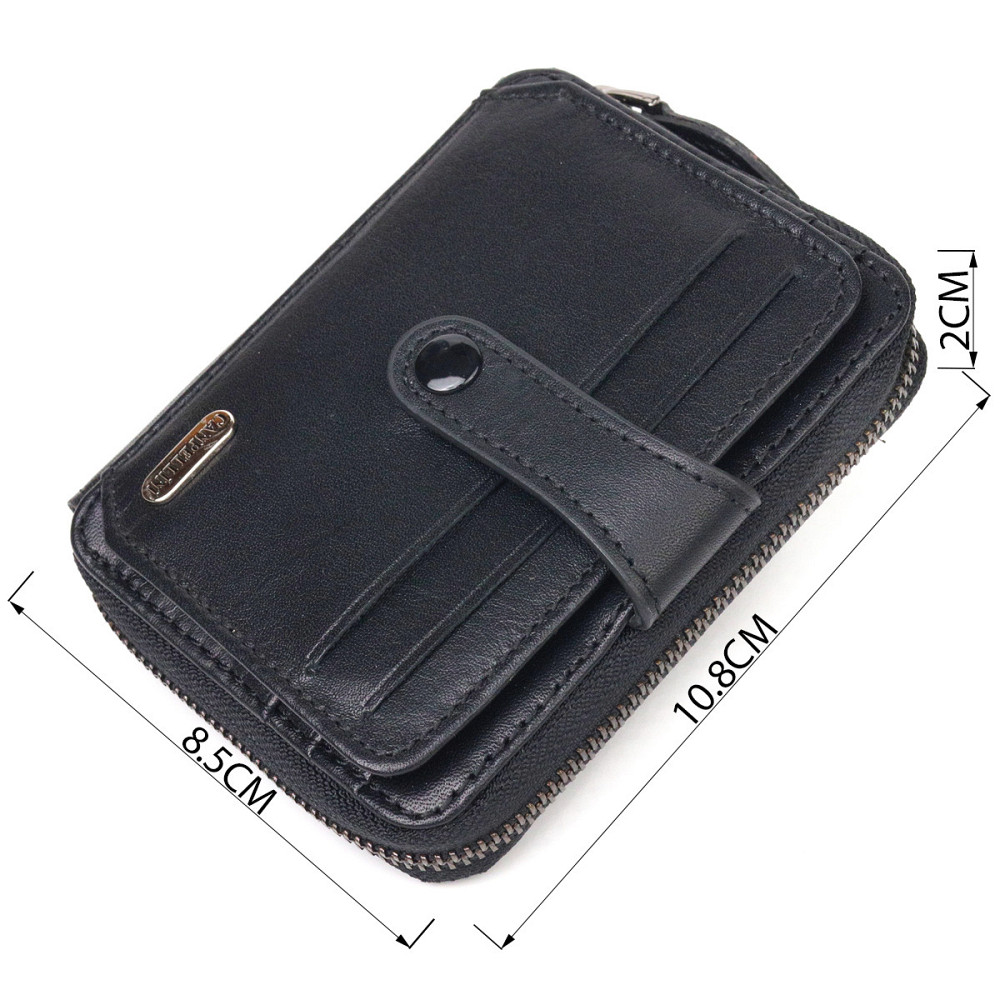 Красиве жіноче портмоне з натуральної шкіряної галдки Чорне (CANPELLINI) Київ - фото 7