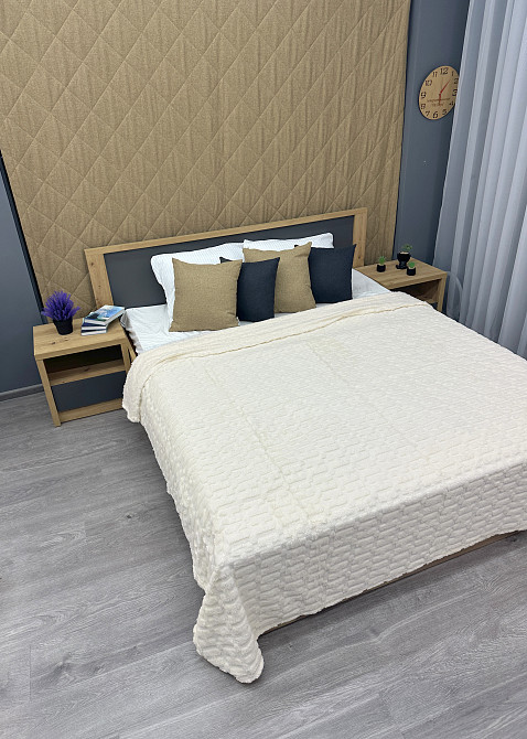 Плед-покривало 200х230 см (+-5см) Молочний (87-241) Київ - фото 6