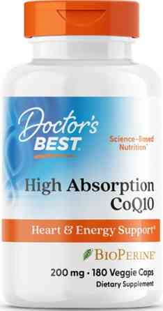 Коэнзим Q10 Doctor's Best High Absorption CoQ10 with BioPerine 200мг 180 капс Киев