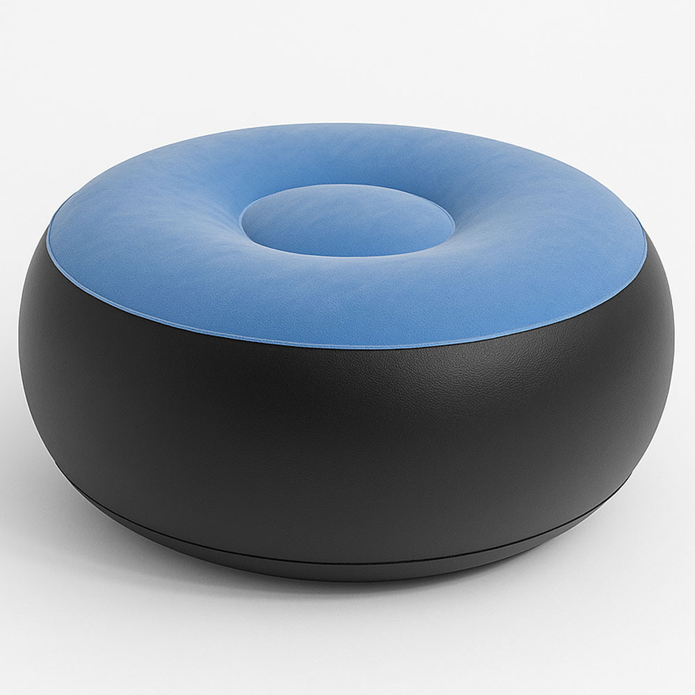 Надувне крісло з пуфиком 2в1 (116х98х83см,до 100кг) Air Sofa + насос,Блакитний SBR Київ - фото 7