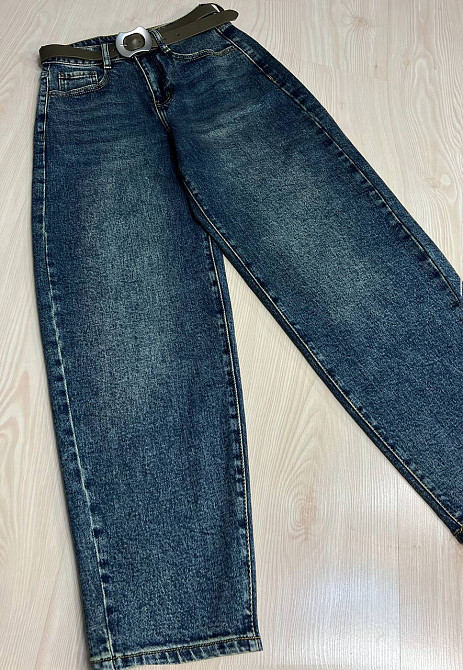 Джинсы женские Vanver 8252 skater jeans широкие с ремнем синие, синий, 30, 30, 84 см, 115 см Киев - изображение 19