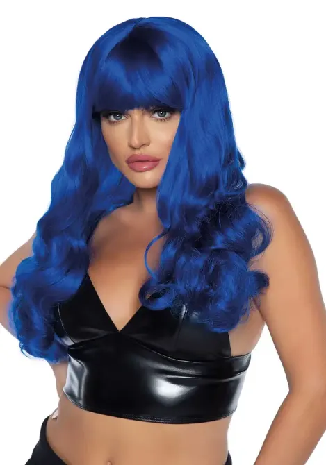 Хвиляста перука Leg Avenue Misfit Long Wavy Wig Blue, довга, реалістичний вигляд, 61 см Львов - изображение 1