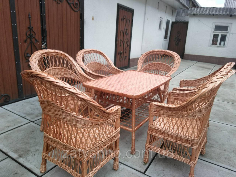 Набір меблів плетених на 6 персон Київ - фото 3