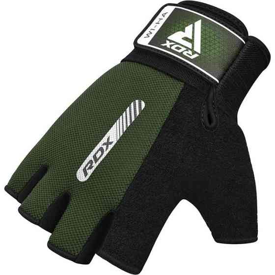 Перчатки для фітнесу RDX W1 Half Army Green M Кам'янське