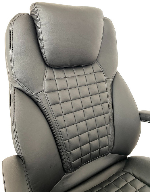 Офісне крісло керівника Tehforward Tesla хром Anyfix Чорний Дніпро - фото 6