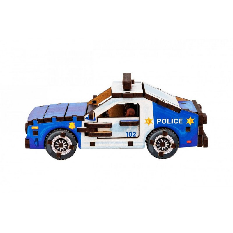 Дерев'яний 3D конструктор "Turbo Police" Puz-00971, 83 деталі Вінниця - фото 6