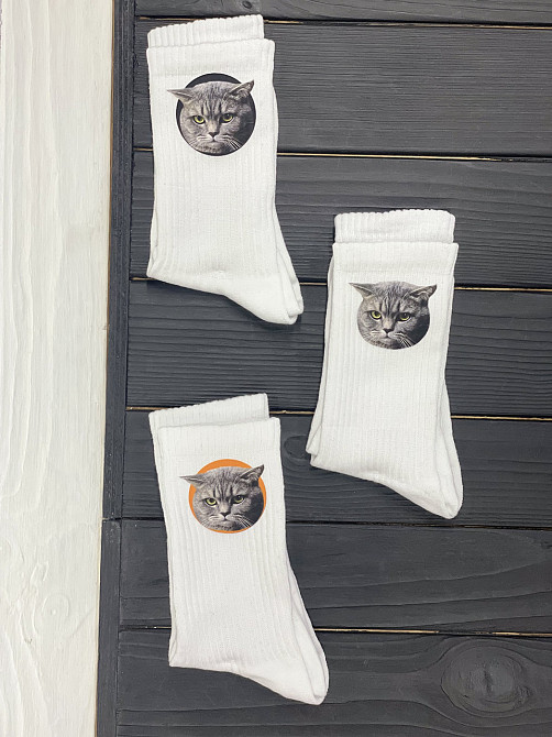 Шкарпетки з вашим домашнім улюбленцем, нанесемо ваше зображення Черный, 40-43 Черновцы - изображение 1