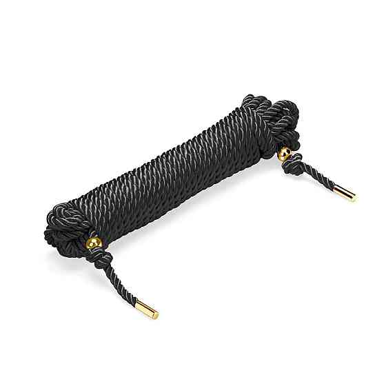 Мотузка для шибарі Liebe Seele Shibari 10M Rope Black, комбінований склад Sex Aura Київ