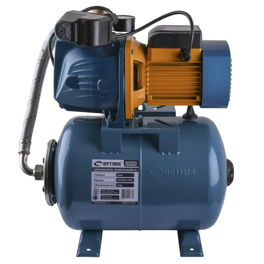 Насосна станція Optima JET100 PRIME-24 бак OPTIMA 1,1кВт на гребінці (000023275) Київ - фото 1