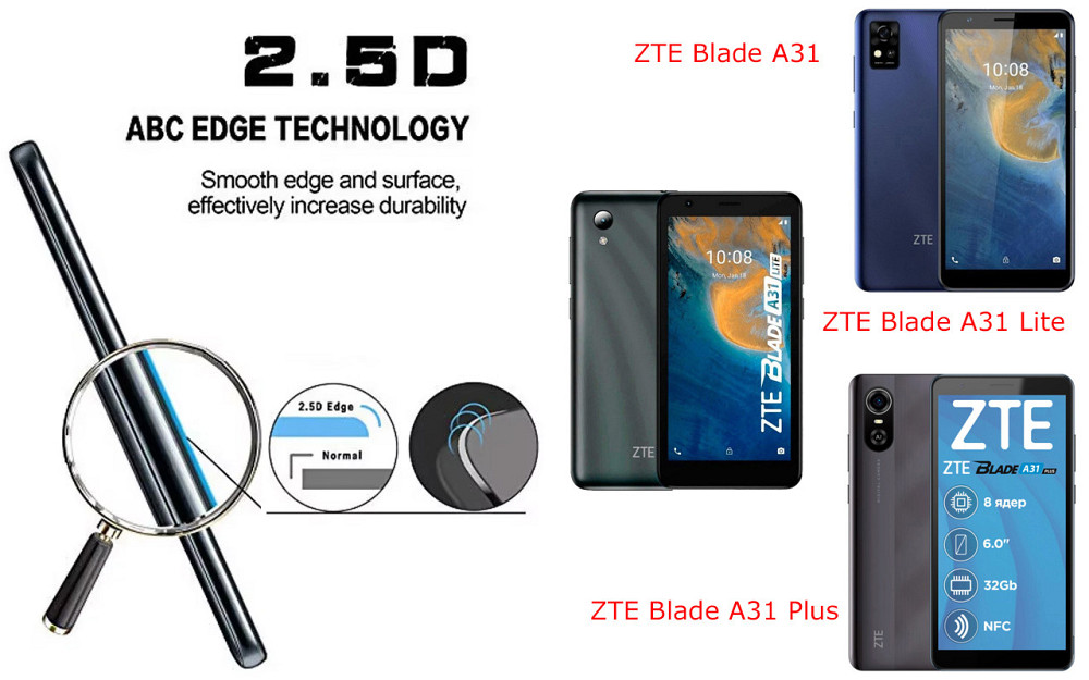Защитное стекло ArmorGlass для ZTE Blade A31, A31 Lite, A31 Plus – устойчивое к царапинам и ударам Киев - изображение 2