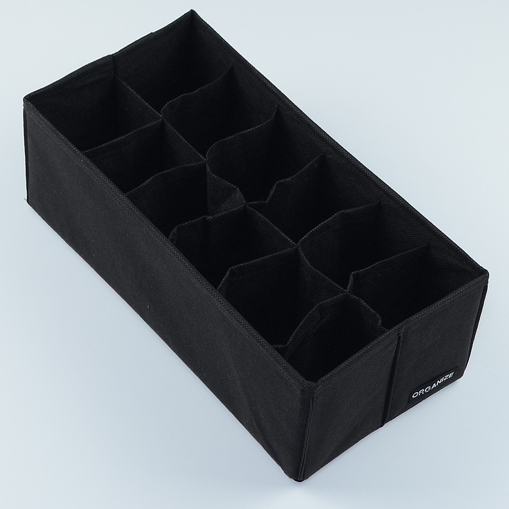 Компактный органайзер для носков и трусов на 12 ячеек BL-Kv (Черный) Сумы - изображение 3
