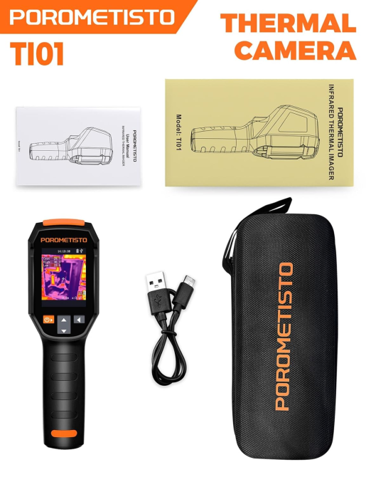 Тепловизор TI01 с ИК-камерой 240×240, лазерным указателем, IP54, диапазон -20°C…550°C, тепловизионная камера для диагностики Киев - изображение 10