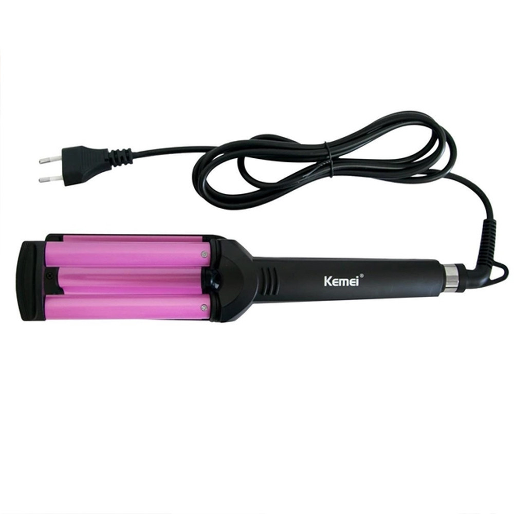 Плойка тройная Kemei KM-2022,с керамическим покрытием SBR Киев - изображение 2