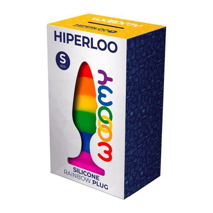 Силиконовая анальная пробка Wooomy Hiperloo Silicone Rainbow Plug S, диаметр 2,4 см, длина 9 см Sex Aura Киев - изображение 3