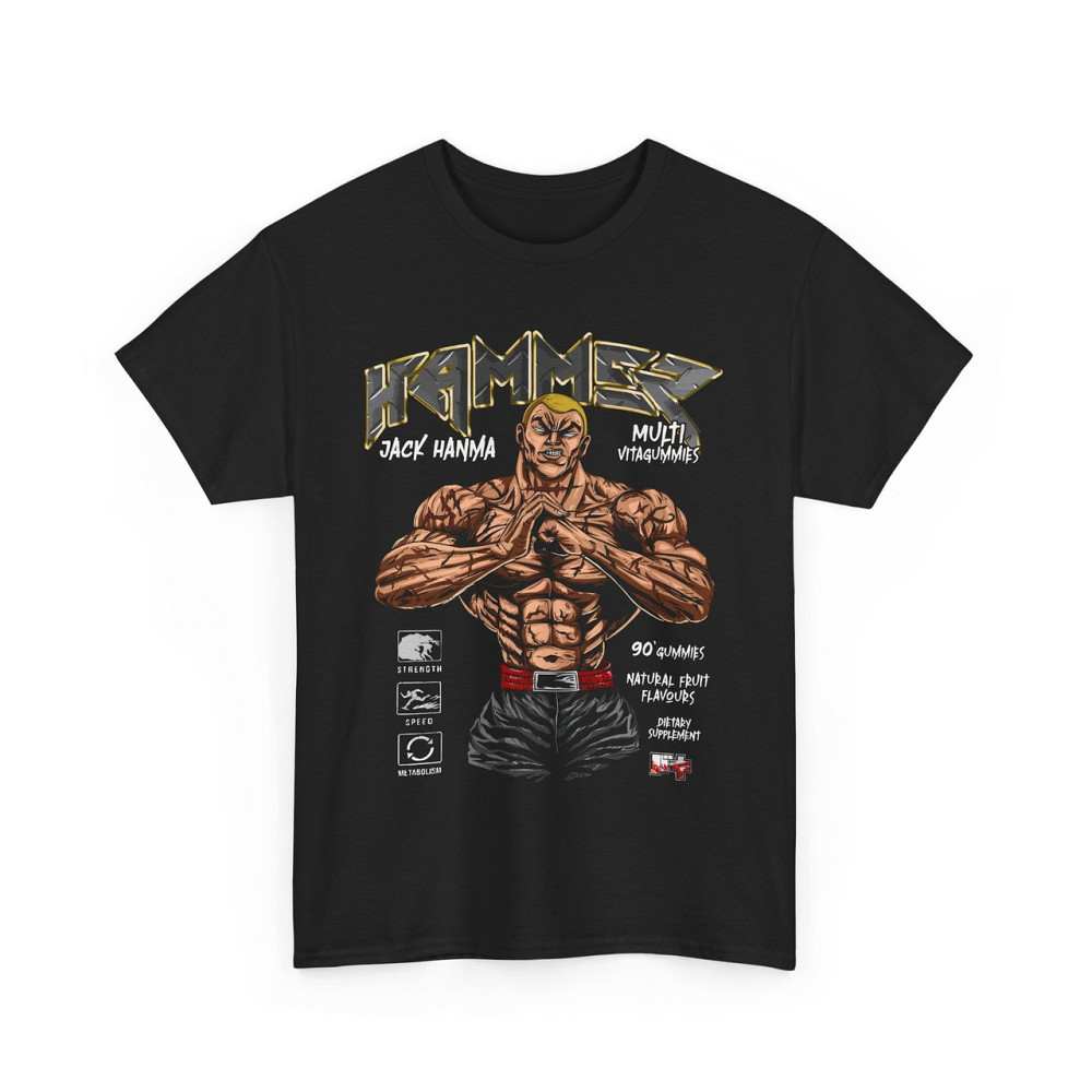 Футболка для хлопчика з аніме принтом Бакі Грапплер Ханма Йуджіро оверсайз (зріст від 165 до 180) Чорний AnimeJ0596m Дніпро - фото 5