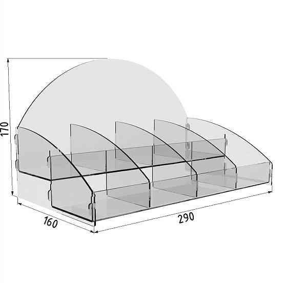 Шоу бокс EKOSTAR для чайных пакетиков 290х160х170 Киев