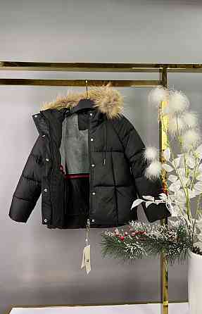 Детская зимняя черная куртка для девочки подростка 128,134,140,146,152 Николаев