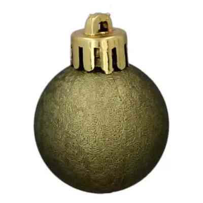 Ялинкова іграшка Chomik пластикові кульки компл. 24 шт, 3см, оливкові (5900779877153_2) Вінниця