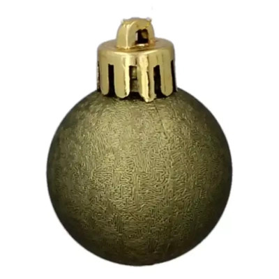 Елочная игрушка Chomik пластикові кульки компл. 24 шт, 3см, оливкові (5900779877153_2) Винница - изображение 3