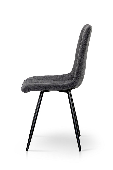 Стілець ФРЕШ (круглий) чорний/букле темно сіра Киев - изображение 4