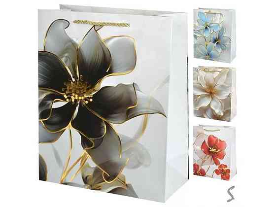 Пакет подарунковий M Flowers 26*32*12см R98778-M ТМ STENSON Київ