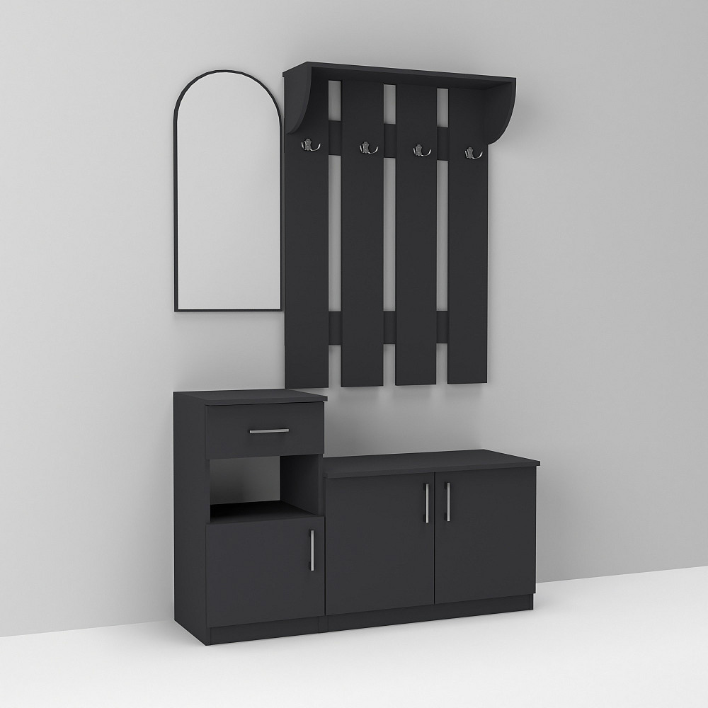 Прихожая Алиса, Антрацит, 1200/400/1880 Львов - изображение 2