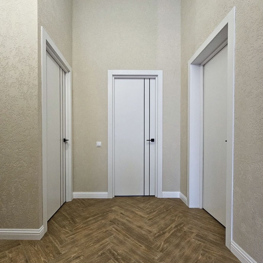 Двери экошпон, Полотно, серия PLATO (PL-24) Альпийский белый Киев - изображение 2