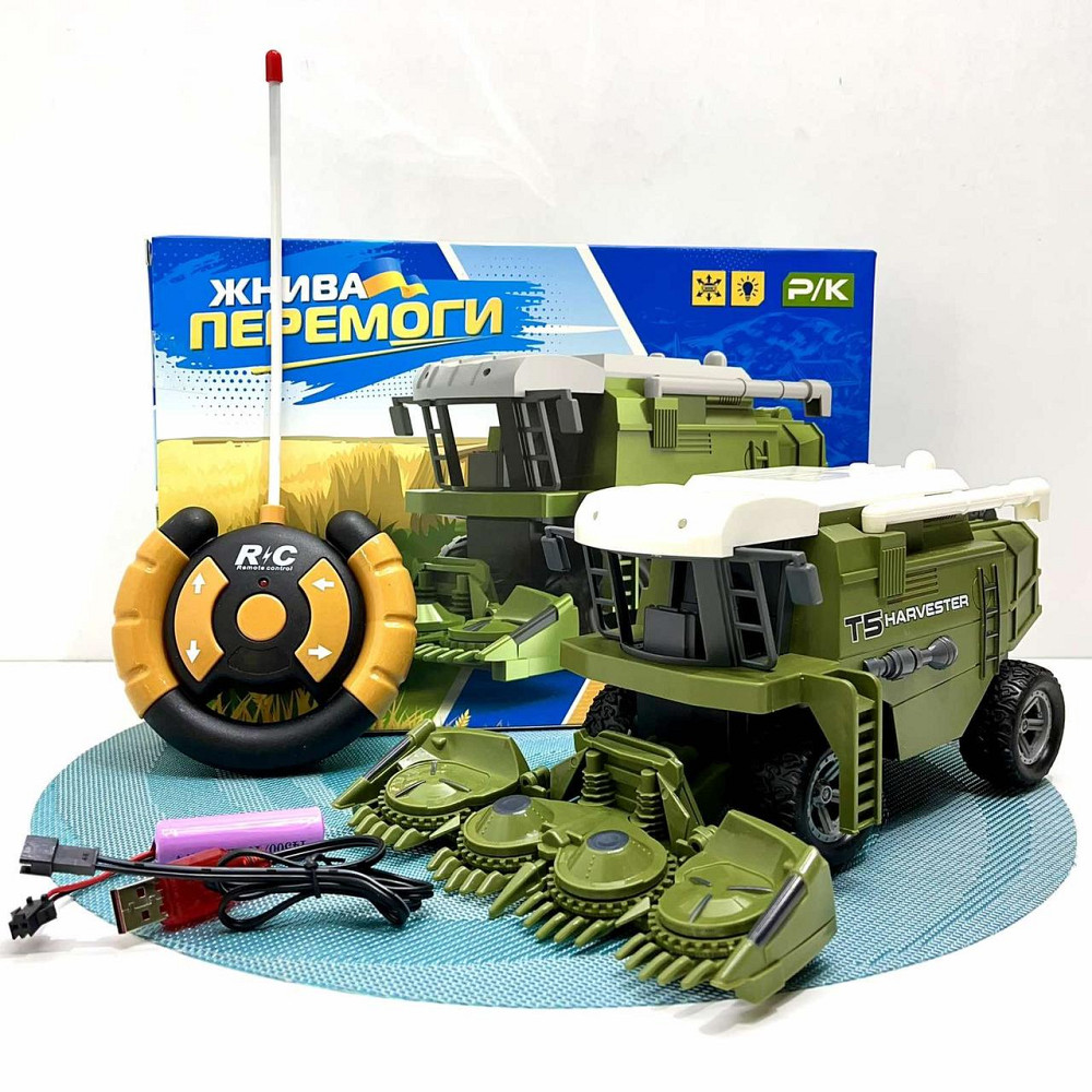 Комбайн на радіокеруванні LIMO TOY з гумовими колесами 21 см Зелений (M 4949) Чернігів - фото 1