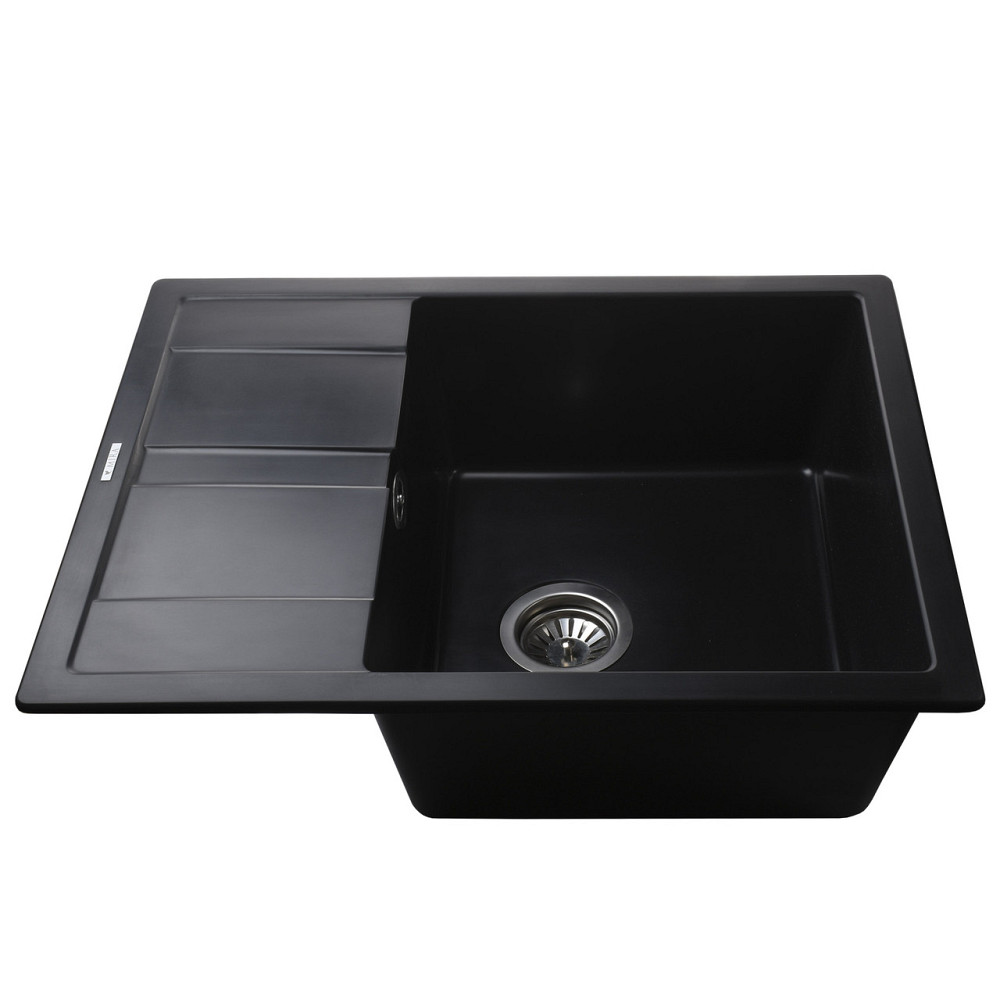 Гранитная мойка Mira ONZA черный 650 х 500 мм (000028782) Киев - изображение 3