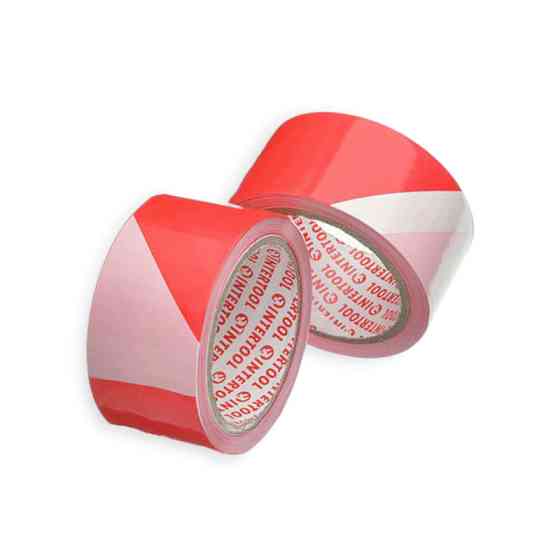 Лента сигнальная 5см х 100м (бело-красная) предупредительная Мукачево