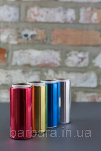 Фольга для мелирования Wella цветная  12*50 мм*200 м плотная 18 мкм (4 шт) Киев - изображение 5