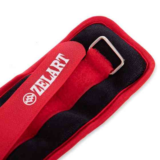 Утяжелители-манжеты для рук и ног Zelart FI-2502-1 2x0,5кг Вишнёвое