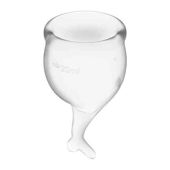 Набір менструальних чаш Satisfyer Feel Secure (transparent), 15мл і 20мл, мішечок для зберігання Sex Aura Київ