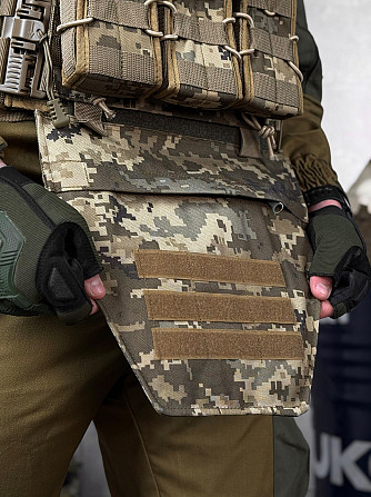 Плитоноска з напашником у зборі з підсумками піксель із камербандом під плити Одесса - изображение 4