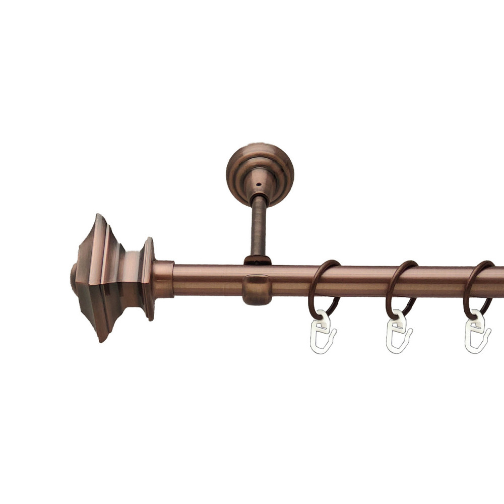 Карниз Orvit Борджеза металевий однорядний відкритий Мідь 19 мм 240 см (00-00011655) Львов - изображение 1