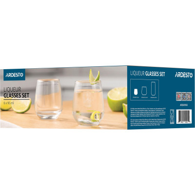 Набір чарок Ardesto Gloria Shine 95 мл 6 шт (AR2609GS) Вінниця - фото 2