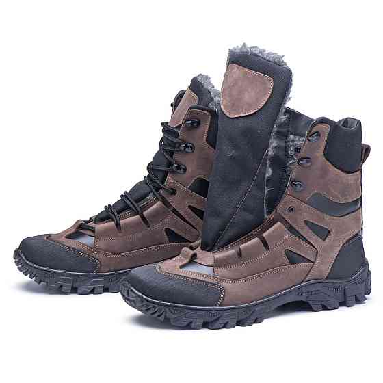 Зимові теплі тактичні високі берці хакі Харьков