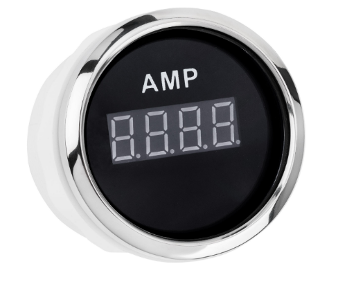 Цифровой Амперметр I Gauge 52Mm С Функцией Предупреждения (Черный) Led Дисплей Днепр