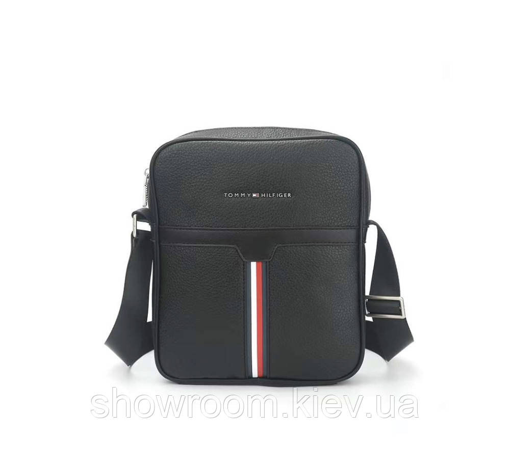 Мужская брендовая сумка через плечо (670) черная Киев - изображение 1