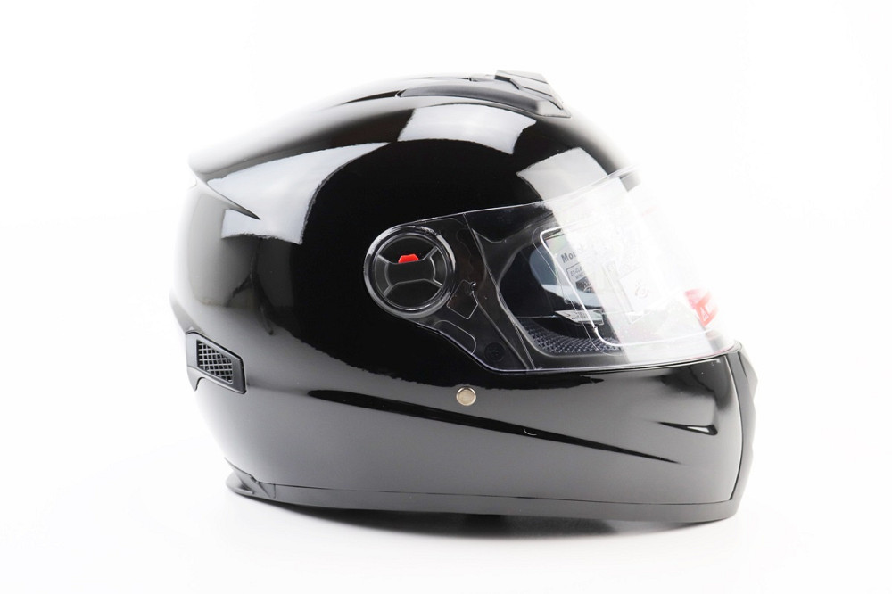 Шолом інтеграл, закритий+окуляри BLD-М61 М (57-58см), ЧОРНИЙ глянець Київ - фото 4