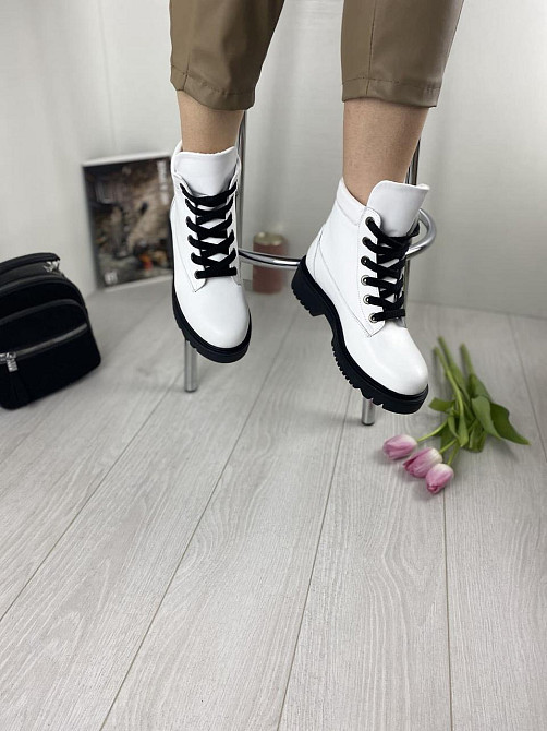 Черевики жіночі ARLEN білі шкіра натуральна зима 38р. (2832) Коломия - фото 4