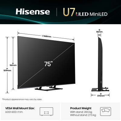 Телевизор Hisense 75U7Q Винница - изображение 2