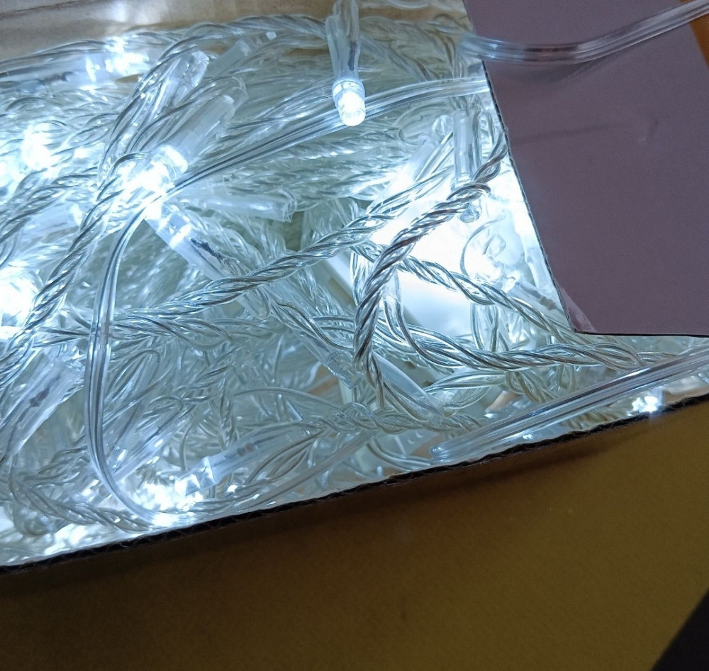 Гирлянда штора на окно водопад 2,5*2м цвет белый Киев - изображение 4