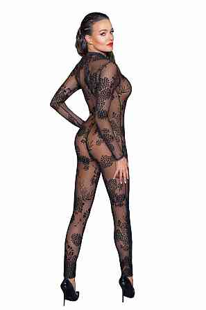 Сітчастий бодістокінг Noir Handmade F237 Long tulle overall, S Sex Aura Київ