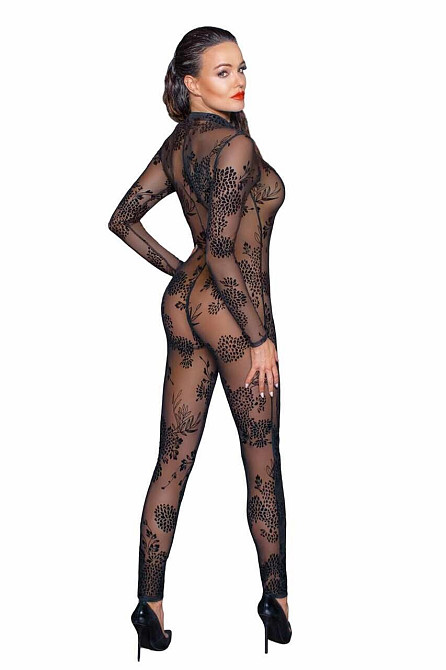 Сітчастий бодістокінг Noir Handmade F237 Long tulle overall, S Sex Aura Київ - фото 2
