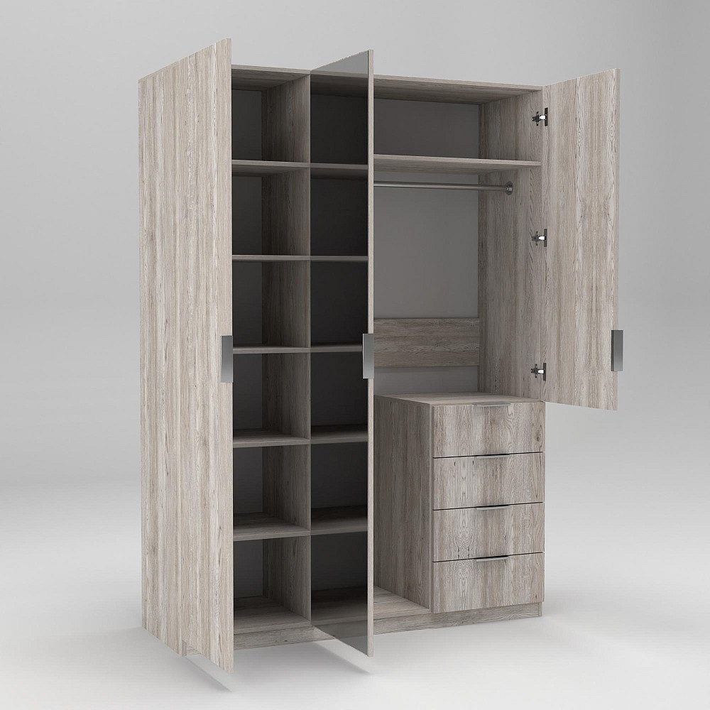 Шкаф Кристалл 2, Самоа Димчастий, 1500х520х2100 Львов - изображение 5