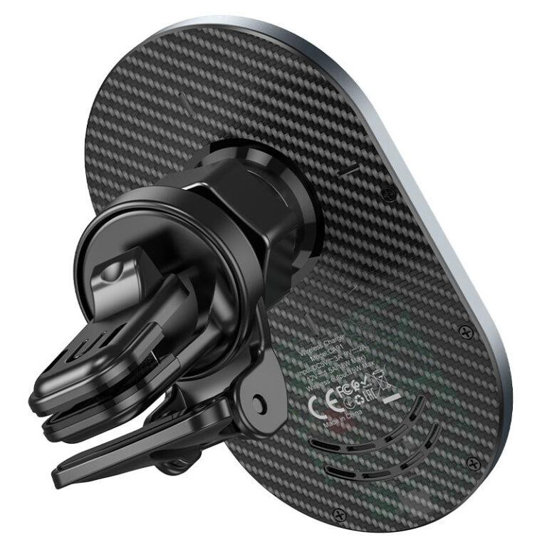 Автодержатель для телефона с БЗУ HOCO CA91 Magic magnetic wireless fast charging car holder Gray Ковель - изображение 4