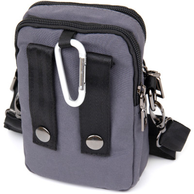 Сумка Vintage На пояс нейлон Сіра (20646) Вінниця - фото 4