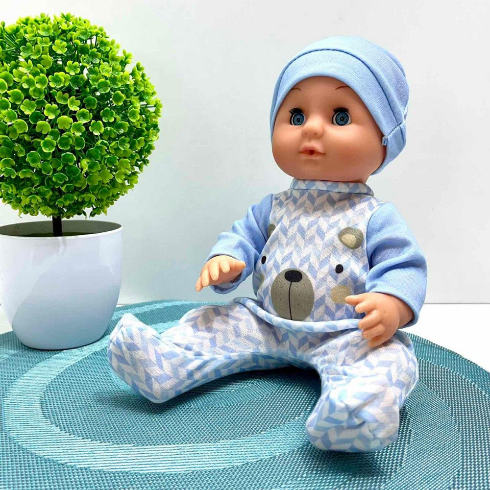 Пупс функціональний Чудо Малюк 7 функцій пляшка соска горщик в комплекті 30 cv Блакитний (2430YLL-T-DM-UA) Чернигов - изображение 8